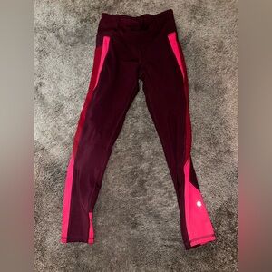 Women’s medium champion  Burgundy and Pink Leggings
